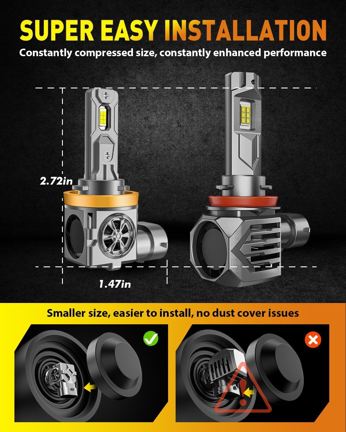 Termitor mini 1:1 size comparison demonstrating compact fit in housing