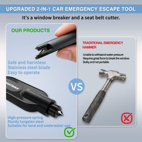 TERRASTRIKE protective cover over blade highlighting safe storage and injury prevention