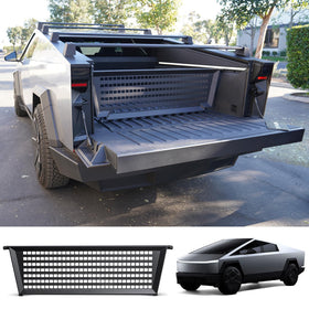 TESCYBERMODS front view panel installed showing tidy cargo organization and secure fit