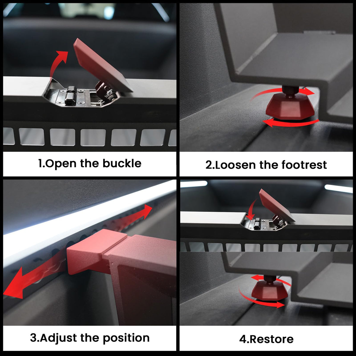 TESCYBERMODS clamp detail during install demonstrating tool-free secure attachment