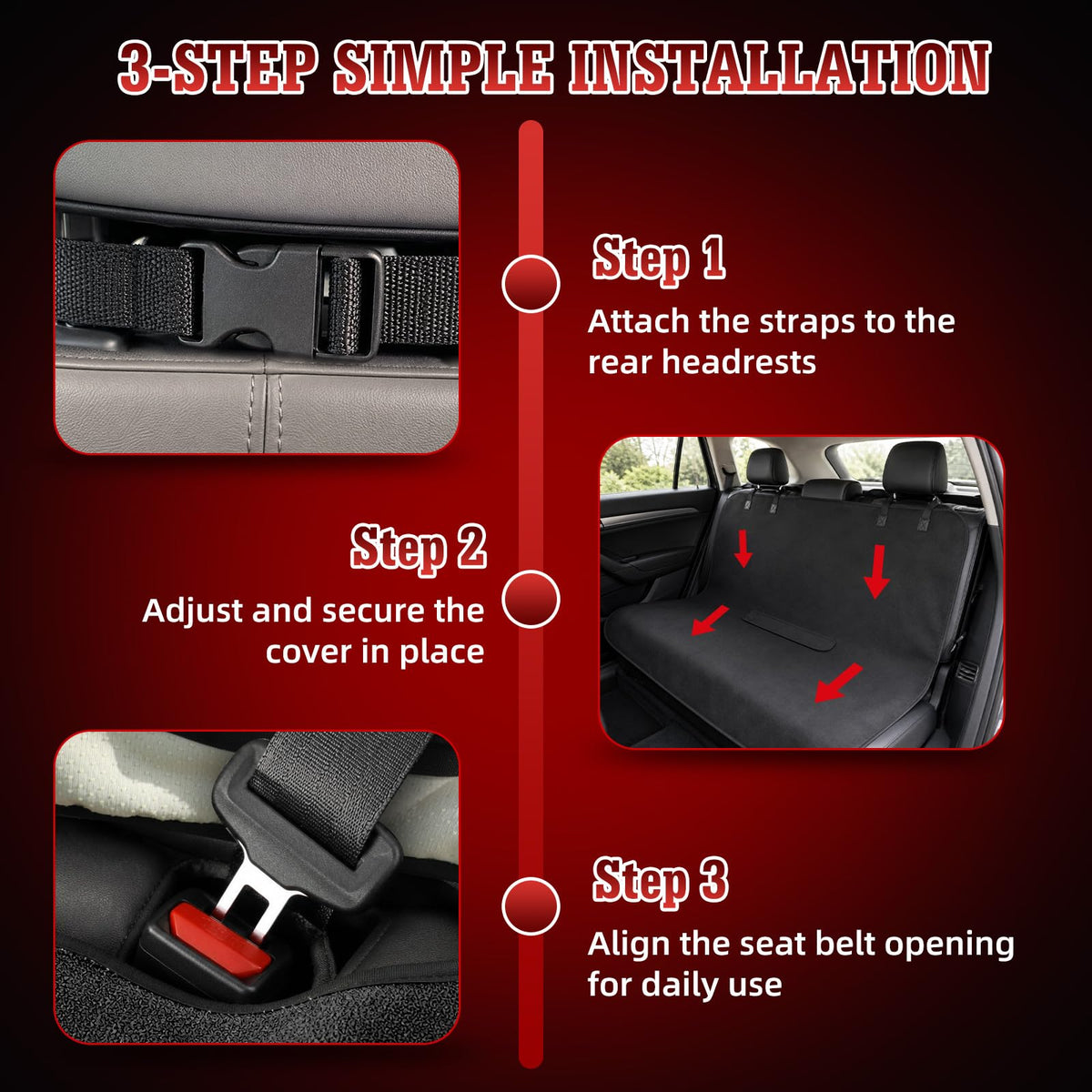 TESFEEL cover with dog onboard managing pet hair and dirt effectively