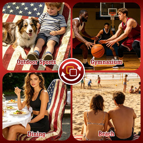 TESFEEL lifestyle image at beach protecting car seat after swim