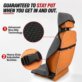 TESFEEL seat cover with dog sitting to protect upholstery from hair and dirt