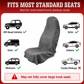 TESFEEL cover on seat with ruler showing 55 by 29 inch coverage