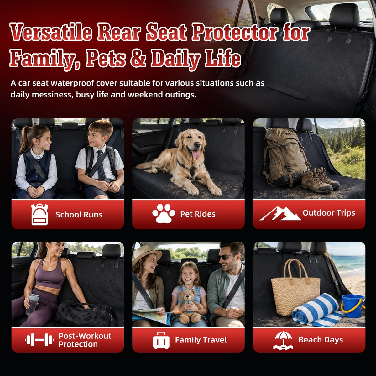 TESFEEL next to center console showing bench fit and size scale