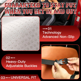 TESFEEL scale comparison with a ruler showing 55 by 29 inch coverage for most bucket seats