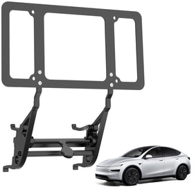 TesFram front-mounted on Model Y Juniper showing neat fit and clean look