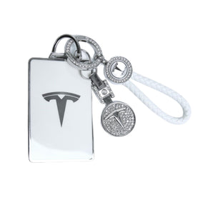 Tesheer front view clear keycard holder showcasing crystal clarity and protection