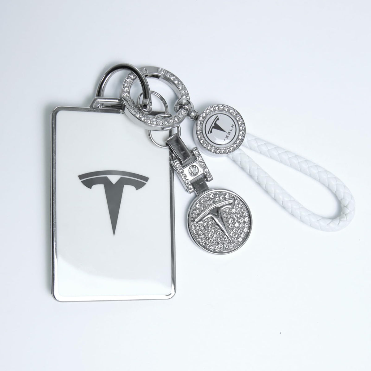Tesheer in use on keyring lifestyle shot showing convenience and style