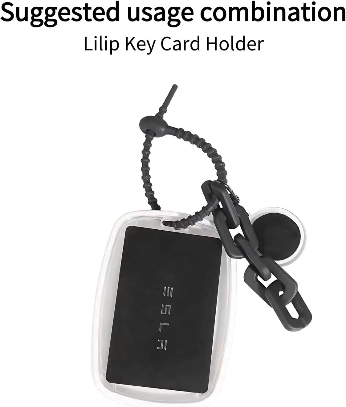 Tesla key card next to credit card showing compact size and portability