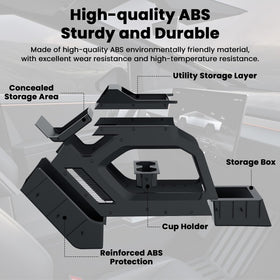 Teslink lower compartment depth shot showing storage capacity and protection