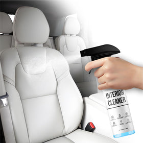 TesLux bottle beside Tesla key fob illustrating compact 16oz convenience