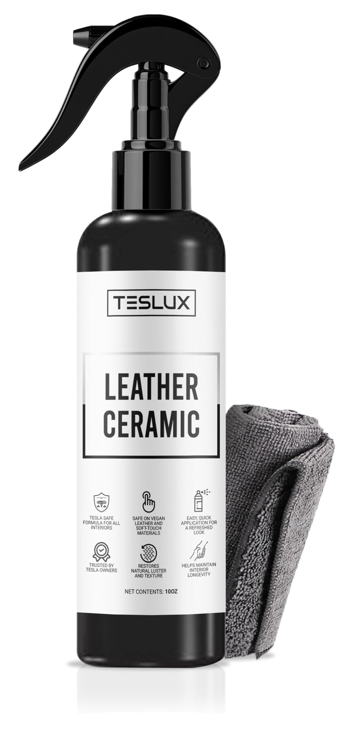 TesLux-treated Tesla interior lifestyle shot demonstrating long-term preservation