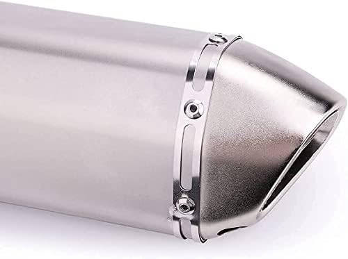 Tesmirror size comparison showing 365mm muffler scale for easy fitment planning