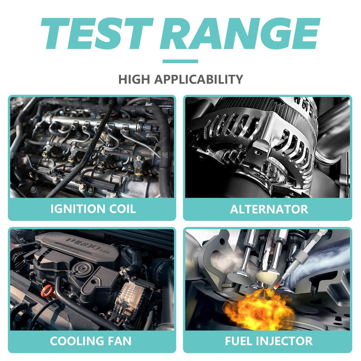TesterOn antenna detail highlighting non-contact sensor for safe testing