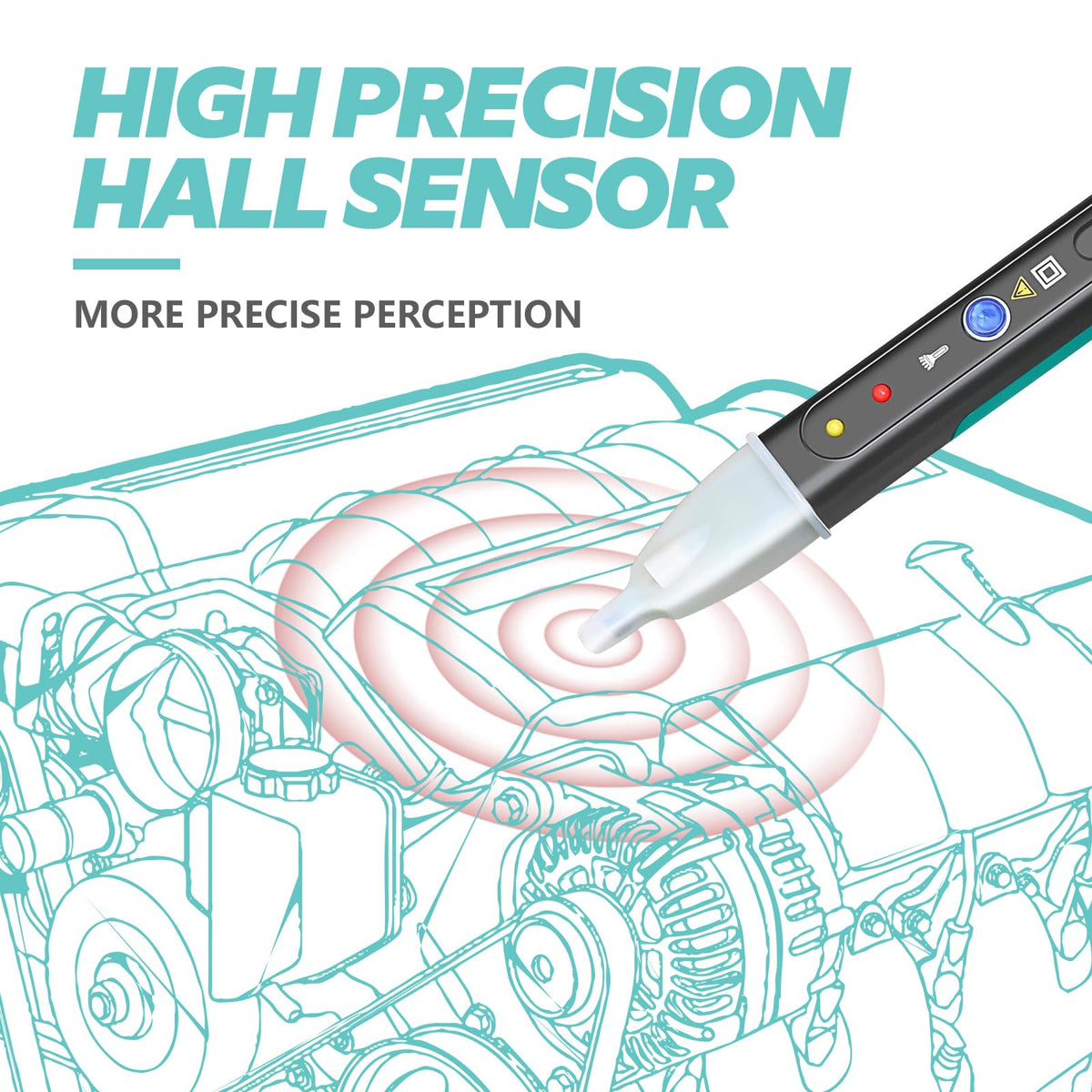 TesterOn LED closeup displaying multi-color indicators for immediate results