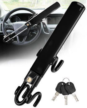 Tevlaphee front view on steering wheel showing visible deterrent benefit
