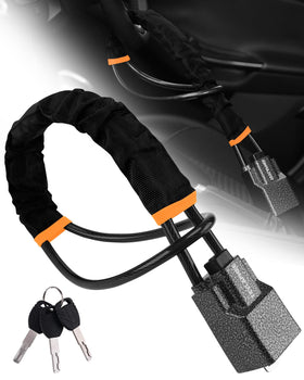 Tevlaphee front locking shell showing sturdy metal lock and visible deterrent