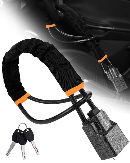 Tevlaphee front locking shell showing sturdy metal lock and visible deterrent