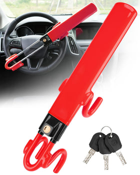Tevlaphee front view showing lock and bright red finish as visible deterrent