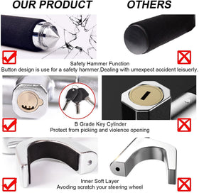 Tevlaphee hammer head and protective cover displayed for safe emergency use