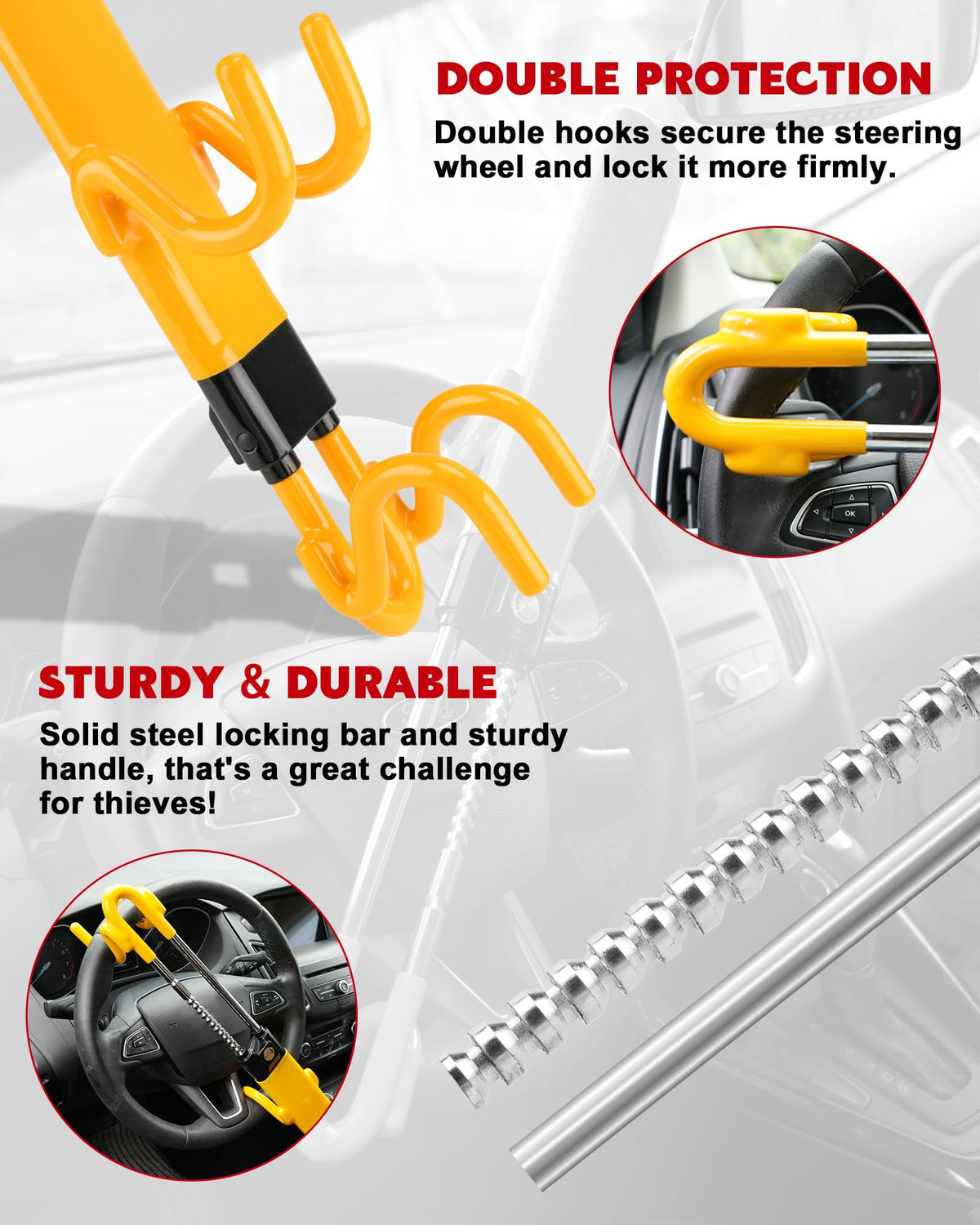 Tevlaphee on parked truck in daytime enhancing vehicle security visually