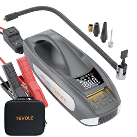 TEVOLE roadside setup with tools showing integrated emergency and inflation functions