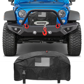 Tewgug cover placed next to a 12k winch showing correct size fit