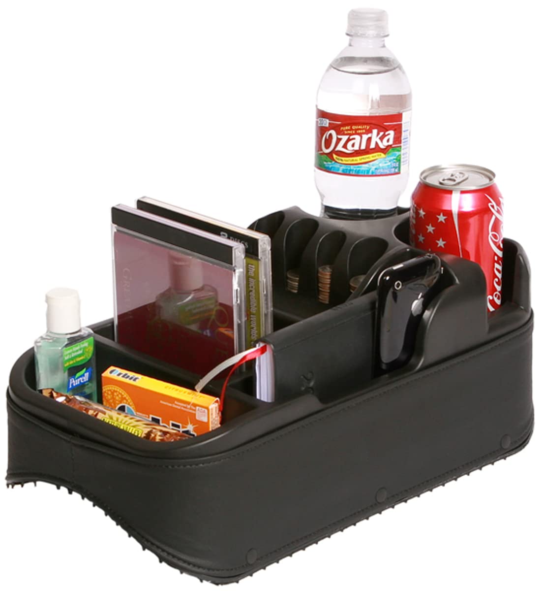 Texas Saddlebags front view of console showing organized storage and quick reach benefit