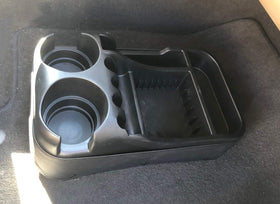 Texas Saddlebags console in a vehicle during a road trip improving cabin organization