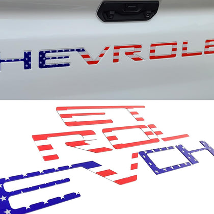 Texflic front view on Chevy Silverado tailgate showing clean custom look