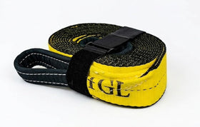 TGL front packaging of tow strap showing product and specifications for quick selection