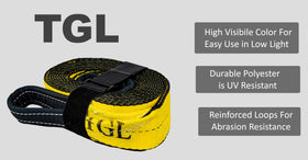 TGL reinforced loop end close-up showing strong stitched eye for secure attachments