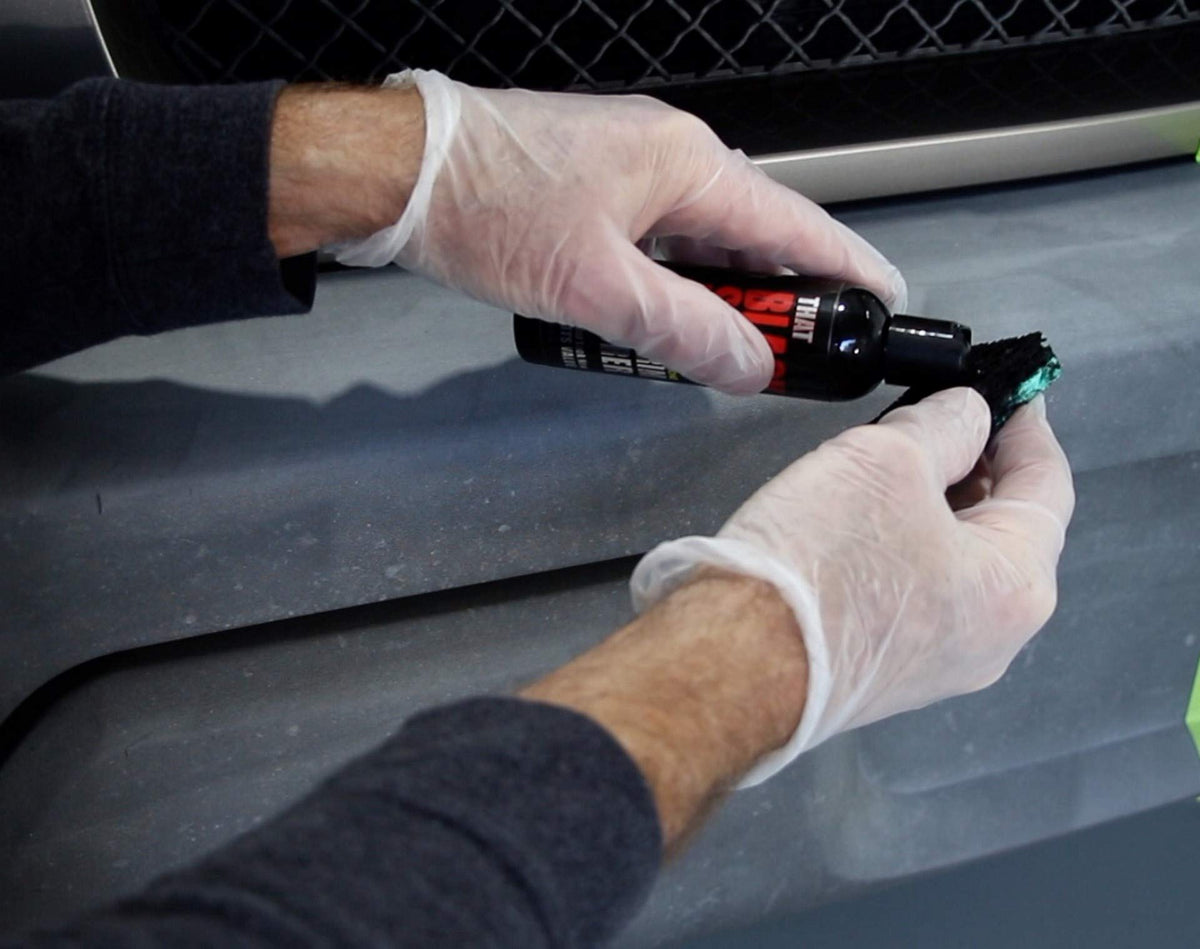 That Stuff applied to interior trim showing OEM-look renewal benefit
