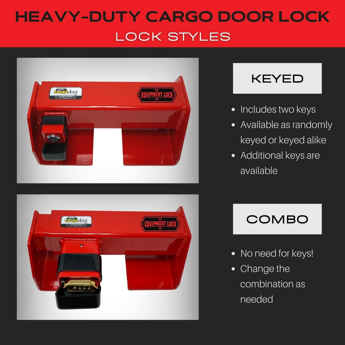 THE EQUIPMENT LOCK COMPANY next to ruler showing scale and robust construction