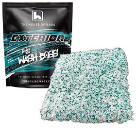 THE HOUSE OF RAGS Wash Boss front view showing teal and white pad and gentle cleaning