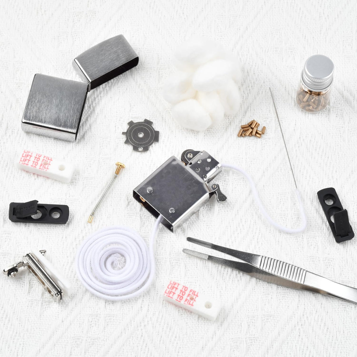 The Left Bridge kit in a hand for scale illustrating compact, travel-ready convenience