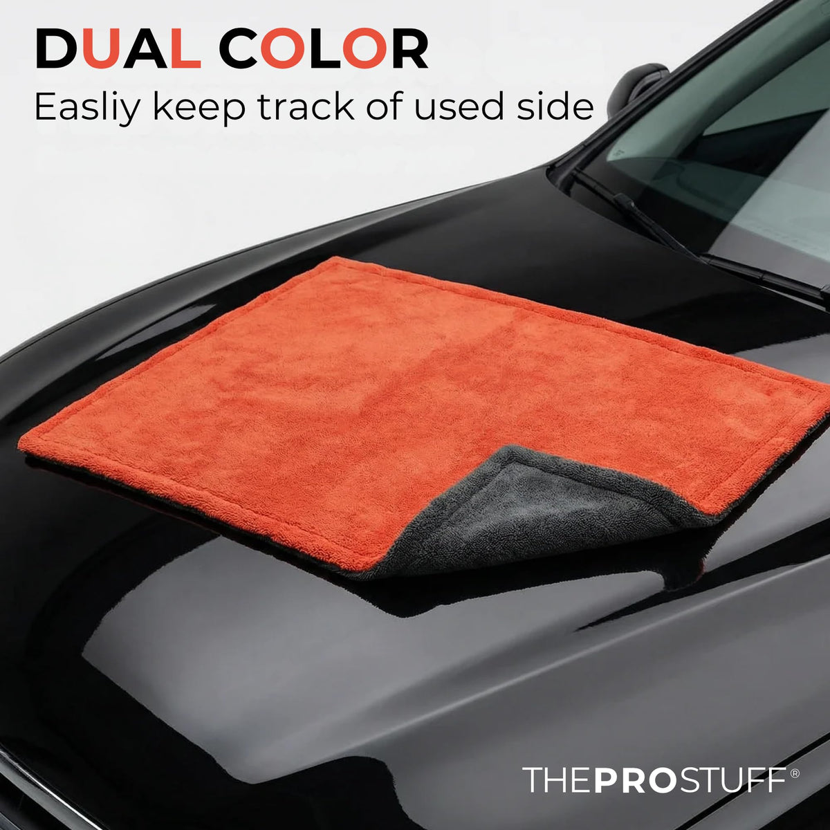 The Pro Stuff drying a car panel quickly for streak-free finish