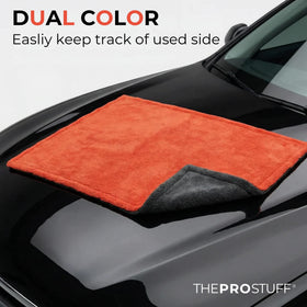 The Pro Stuff drying a car panel quickly for streak-free finish