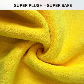 The Pro Stuff towel gently cleaning dashboard and screen safely without residue