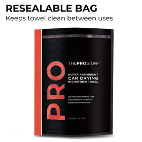 The Pro Stuff towel used in a driveway detailing setting for efficient results