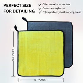 The Pro Stuff towel buffing paint to high gloss demonstrating scratch-free polishing