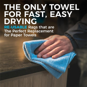 The Rag Company towel detailing a car interior for scratch-free results