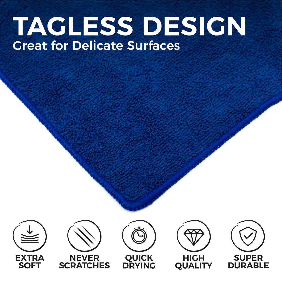 The Rag Company terry weave close-up highlighting dense fibers for superior absorbency