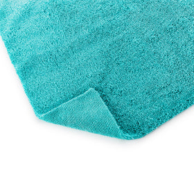 The Rag Company towel held in hand to show 16x16 size and practical handling benefit