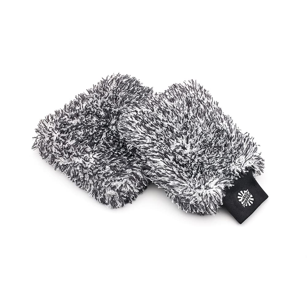The Rag Company front view of mitt and pad showing contents and packaging advantage