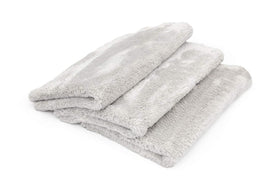 Close-up of The Rag Company microfiber pile showing dense fibers for gentle lift