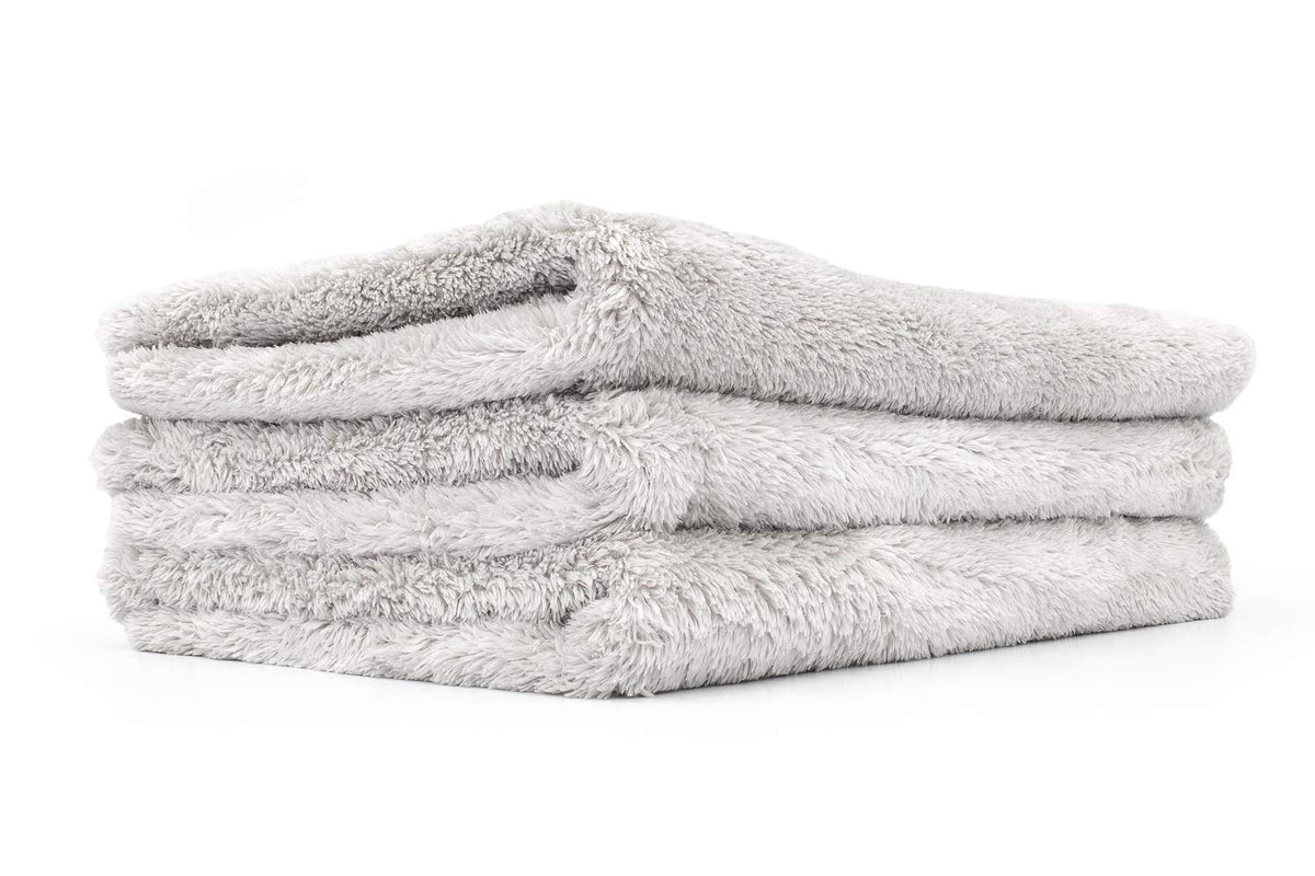 The Rag Company towel front packaging showing 3-pack and size benefits