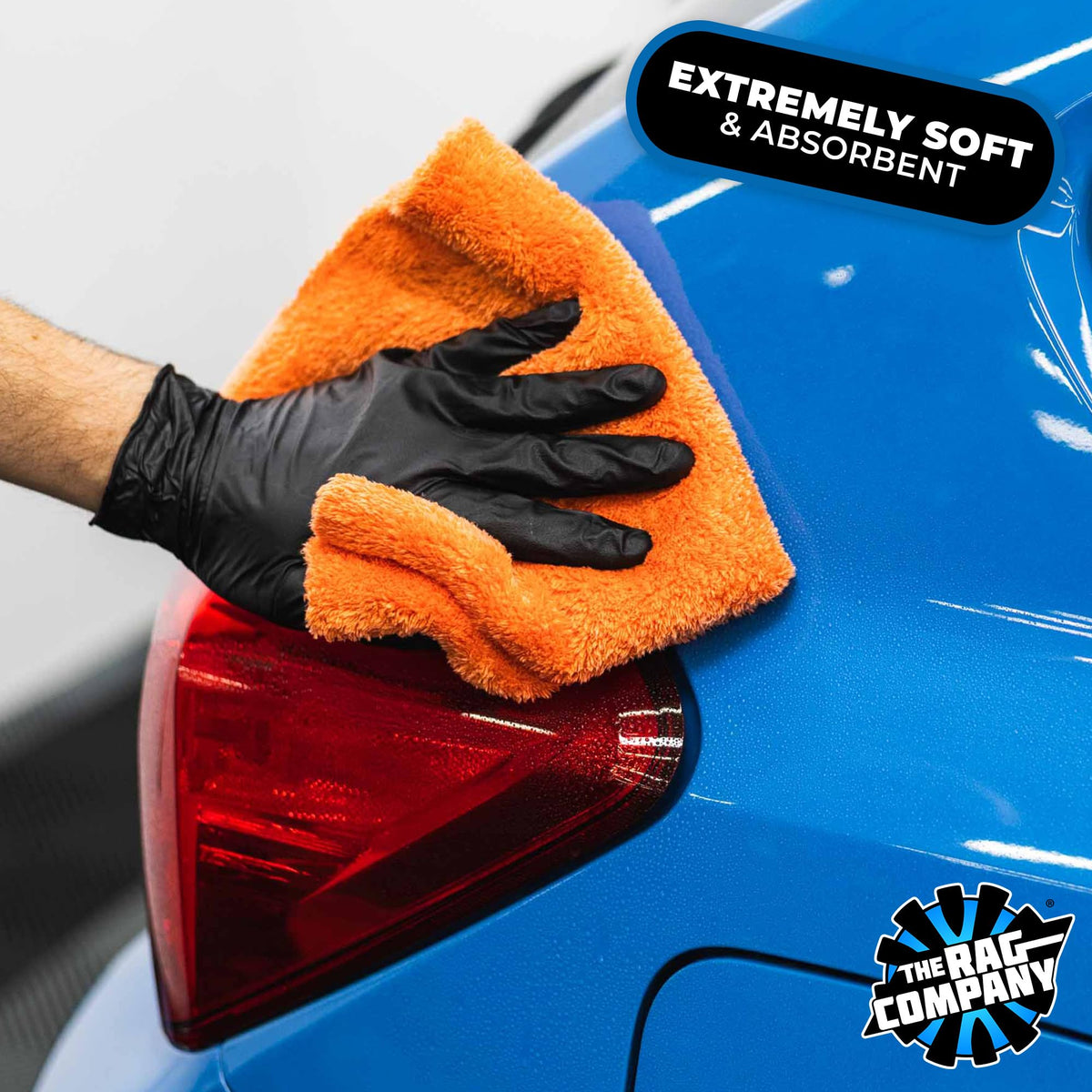 The Rag Company towel used in garage setting demonstrating practical daily use