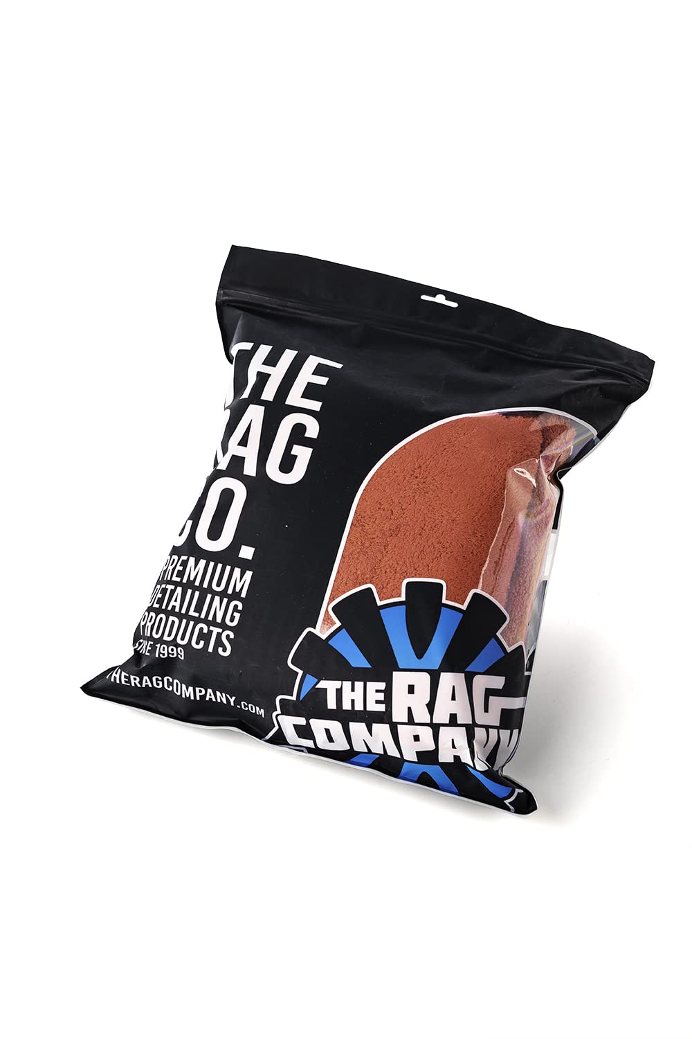 The Rag Company towel in hand to show 16x16 size for comfortable control and coverage
